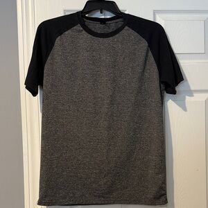 SHEIN Black and Gray Short Sleeve Tee